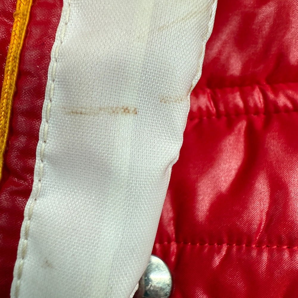 Vintage 1980s NASCAR Winston Cup Series Jacket Mens Large Red Puffer Made in USA - Picture 14 of 16